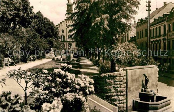 Markneukirchen Ernst Thälmann Platz Brunnen Musikstadt