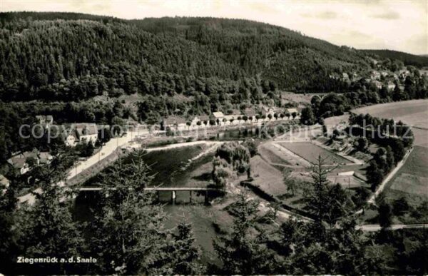Ziegenrueck Panorama Blick über die Saale