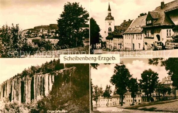 Scheibenberg Panorama Grosse Kirchgasse Markt Orgelp
