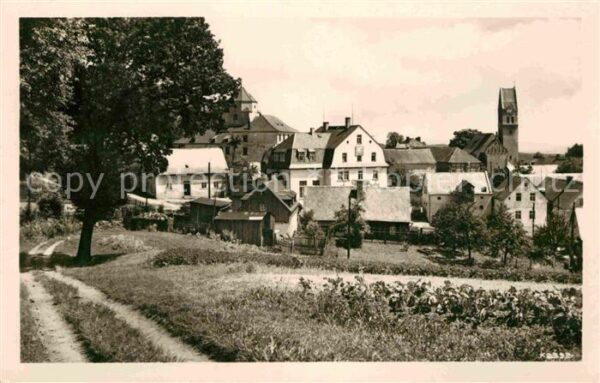 Schoenberg Vogtland Dorf des Friedens Ortsansicht mit Kirch