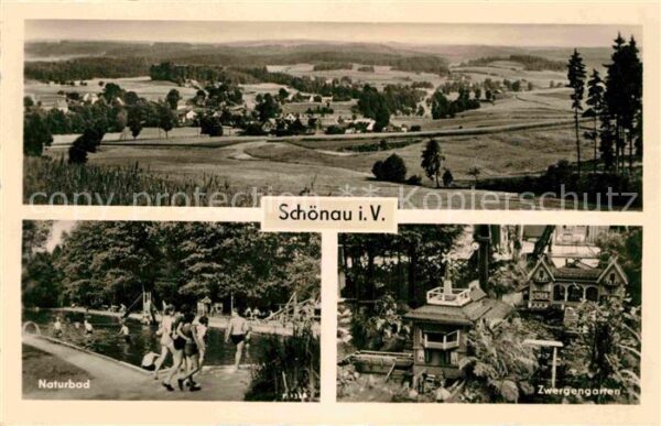 Schoenau Falkenstein Panorama Naturbad Zwergengarten Miniatu