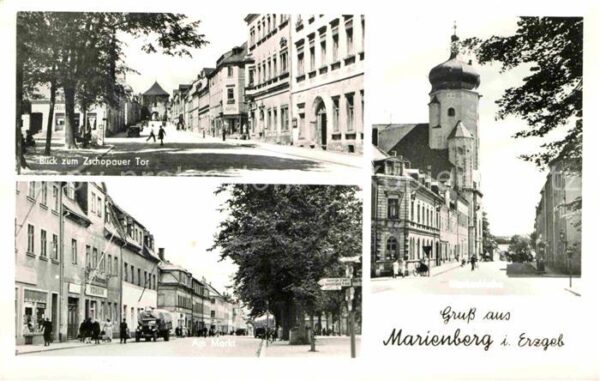 Marienberg Erzgebirge Zschopauer Tor Markt Kirche
