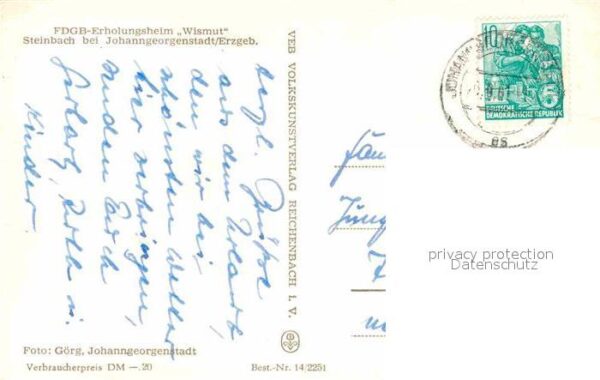 Steinbach Johanngeorgenstadt FDGB Erholungsheim Wismut – Bild 2