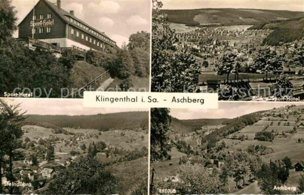 Klingenthal Vogtland Panorama Blick zum Aschberg Sporthotel