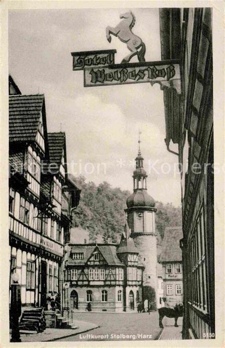Stolberg Harz Hotel Weisses Ross Türschild Älteste Ga