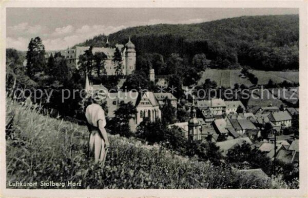 Stolberg Harz Teilansicht mit Schloss Luftkurort