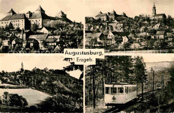Augustusburg Teilansichten mit Schloss Augustusburg