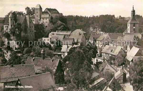 Hohnstein Saechsische Schweiz Altstadt Kirche Schloss