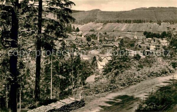 Manebach Panorama Blick vom Waldrand aus