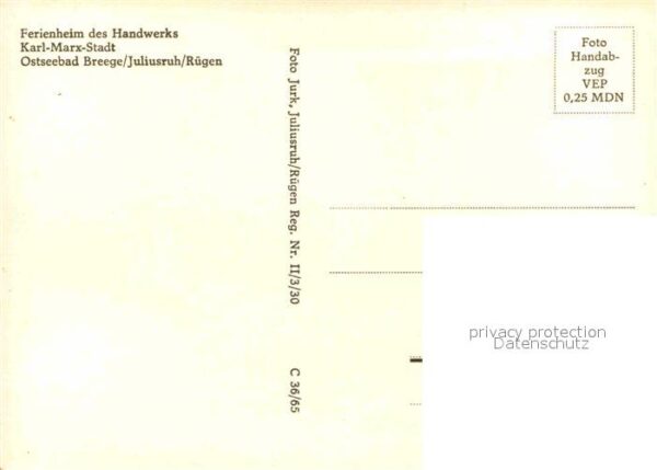 Breege Ruegen Ferienheim des Handwerks Karl Marx Stad – Bild 2