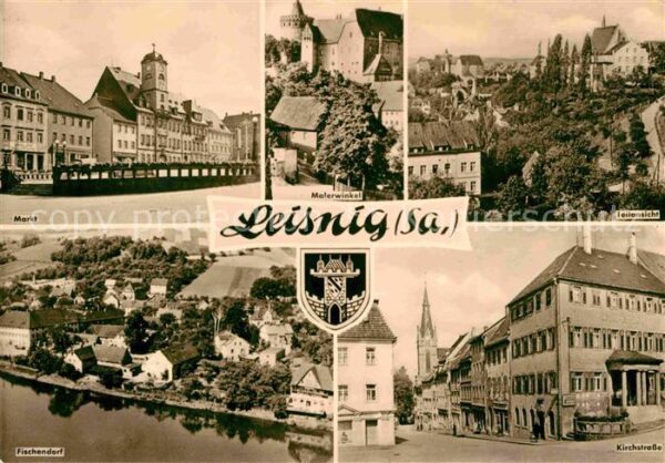 Leisnig Markt Malerwinkel Teilansicht Kirchstra