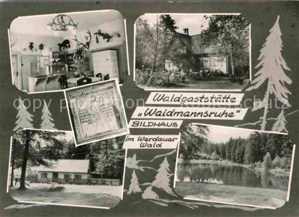 Werdau Sachsen Waldgaststätte Waidmannsruhe Bildhaus W