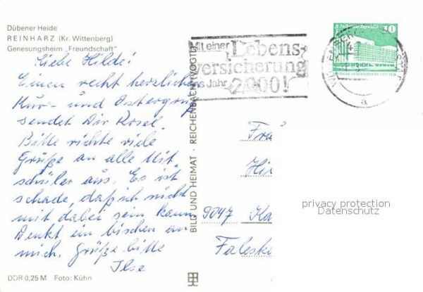Reinharz Duebener Heide Genesungsheim Freundschaft – Bild 2