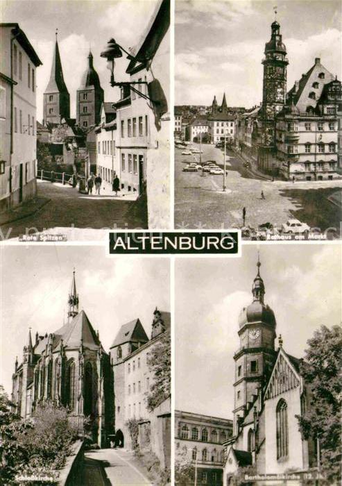 Altenburg Thueringen Rote Spitzen Doppeltürme Wahrzeichen Ra
