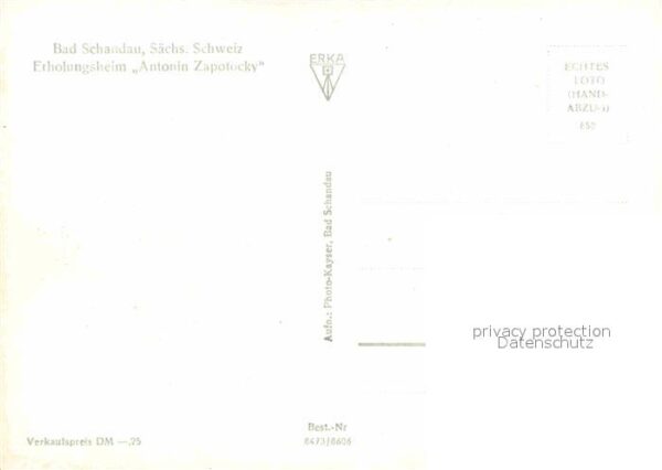 Bad Schandau Erholungsheim Antonin Zapotocky – Bild 2