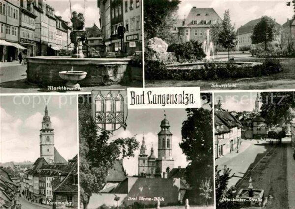 Bad Langensalza Marktbrunnen Schwefelbad Otto Winter St