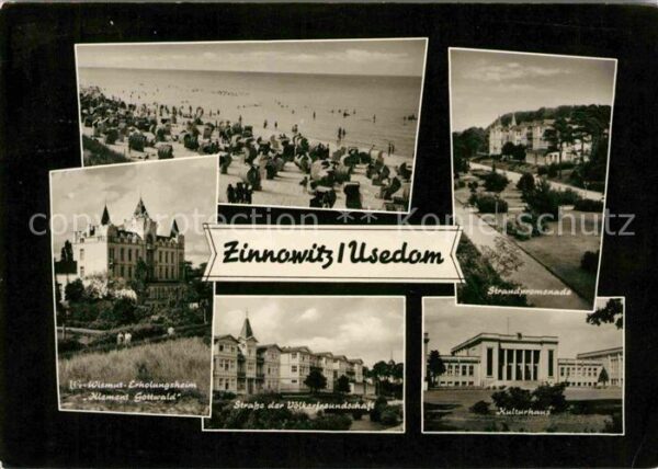 Zinnowitz Ostseebad Strandleben IG Wismut Erholungsheim Kle