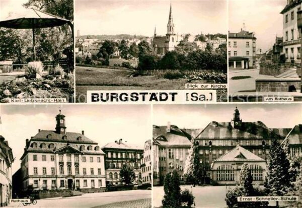 Burgstaedt Sachsen Karl Liebknecht Hain Kirche Rathaus Ern