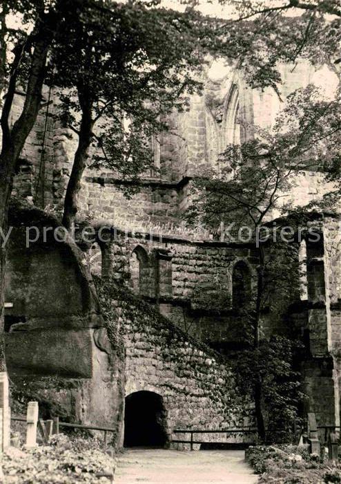 Oybin Blick vom Bergfriedhof zur Klosterkirch