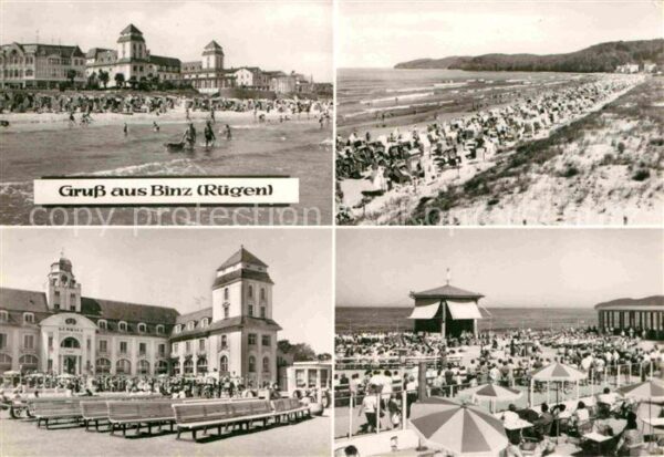 Binz Ruegen Strand Ferienheime Konzertpavillon Kurh