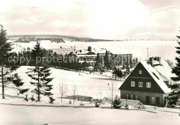 Oberwiesenthal Erzgebirge FDGB Ferienheim Aktivist Winterpanorama