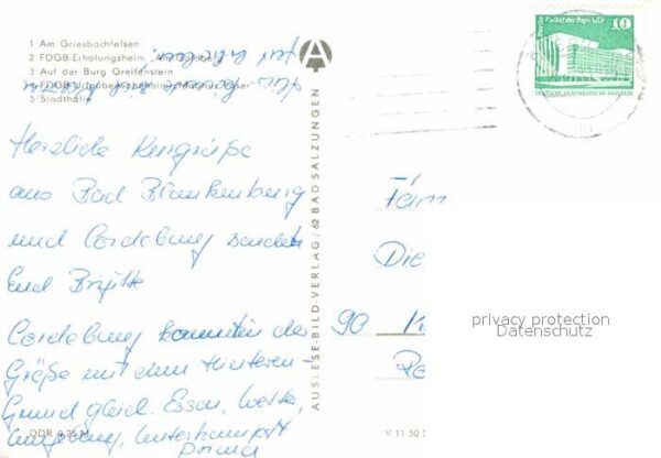 Bad Blankenburg Griesbachfelsen FDGB Erholungsheim Burg – Bild 2