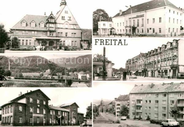 Freital Teilansichten Rathaus Bahnhof Klubhaus