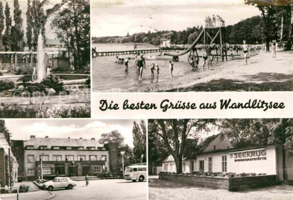 Wandlitz Badestrand am Wandlitzsee Fontäne Gasts