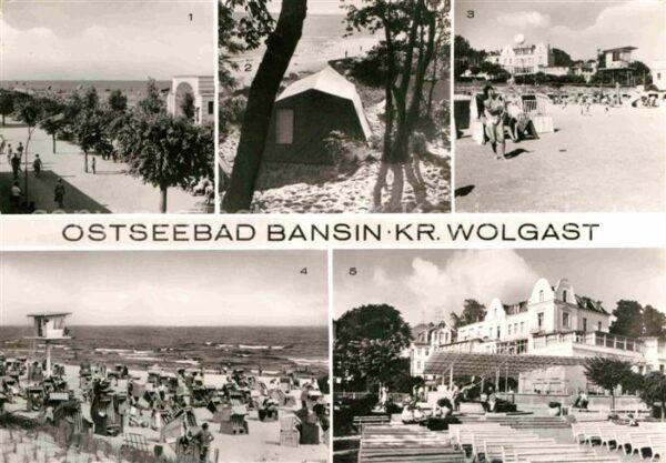 Bansin Ostseebad Strandpromenade Zeltplatz Strand FDGB E