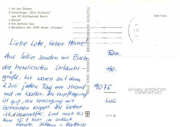 Sellin Ruegen Ostsee Ferienlager Otto Buchwitz VE Küh – Bild 2