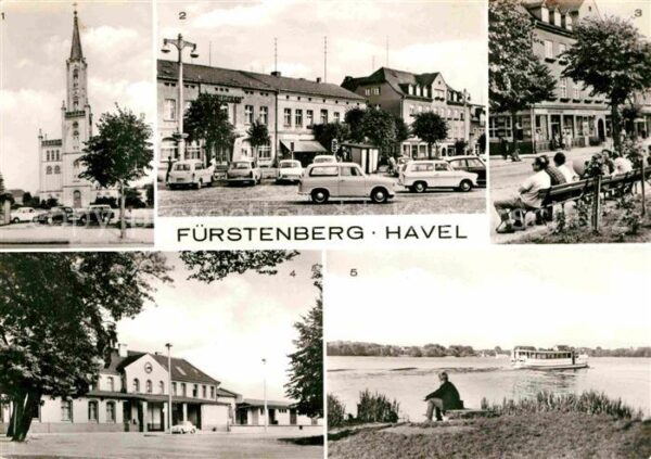 Fuerstenberg Havel Marktplatz Kirche Ernst Thälmann Strass