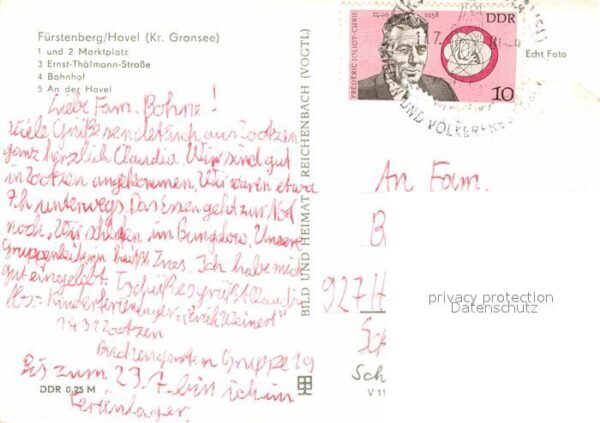 Fuerstenberg Havel Marktplatz Kirche Ernst Thälmann Strass – Bild 2