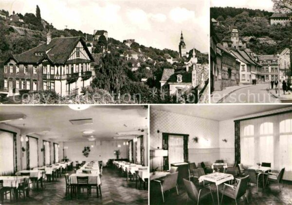 Frankenhausen Bad Ortsansicht mit Kirche Kurheim Parkhote