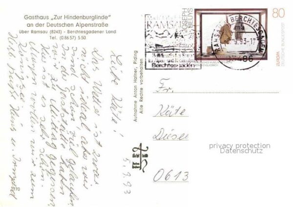 Ramsau Berchtesgaden Gasthaus Zur Hindenburglinde Herbststim – Bild 2