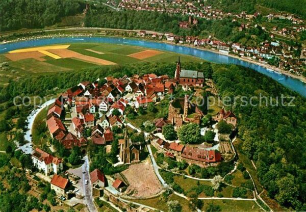 Dilsberg und Neckarsteinach Fliegeraufnahme