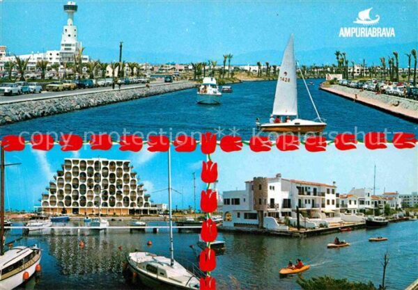 Ampuriabrava Canal de entrada y zonas residenciales