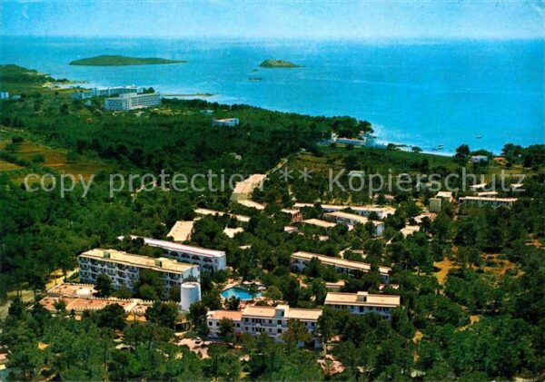 Santa Eulalia del Rio Ferienpark Cala Pada Fliegeraufnahme