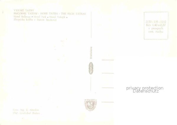 Stary Smokovec Hohe Tatra Hotel Bellevue Hotel Park Hotel Tokajik – Bild 2