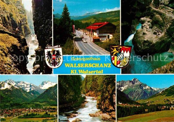 Walserschanz Kleinwalsertal Grenzgasthaus Schlucht Bergbach Alpenpa