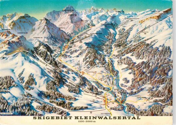 Kleinwalsertal Skigebiet Kleinwalsertal aus der Vogelp