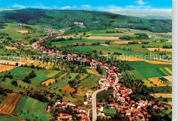 Winterkasten Lindenfels Luftkurort im Odenwald Fliegeraufnahme