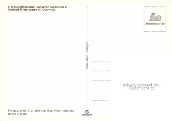 Winterkasten Lindenfels Luftkurort im Odenwald Fliegeraufnahme – Bild 2