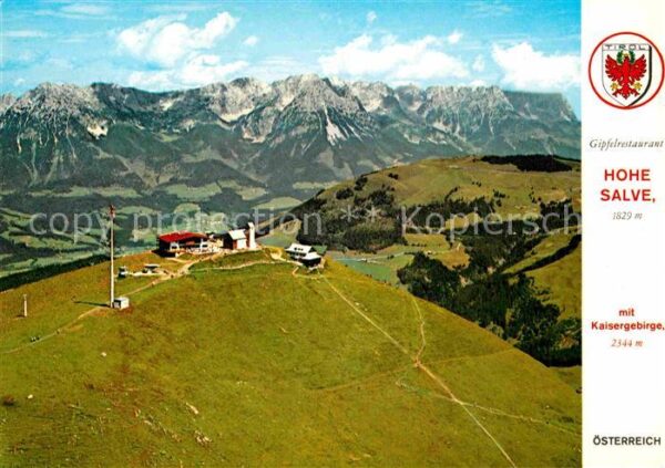 Hohe Salve Gipfelrestaurant mit Kaisergebirge Alpe