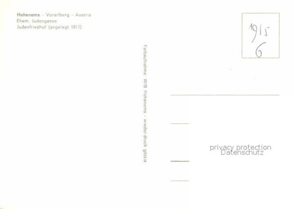 Hohenems Judenfriedhof ehemalige Judengasse – Bild 2