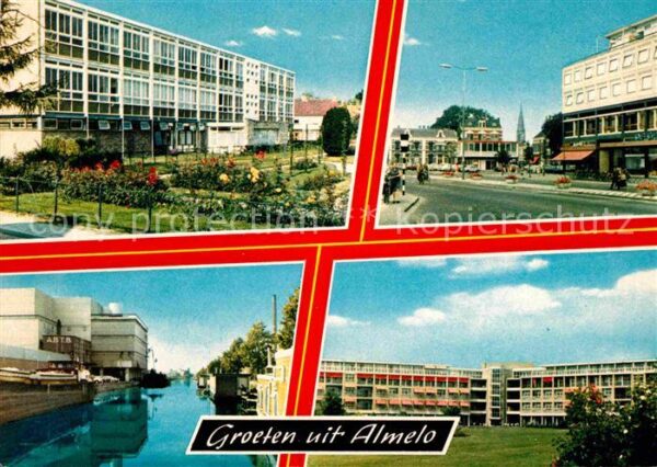 Almelo Teilansichten Gebäude Kanal