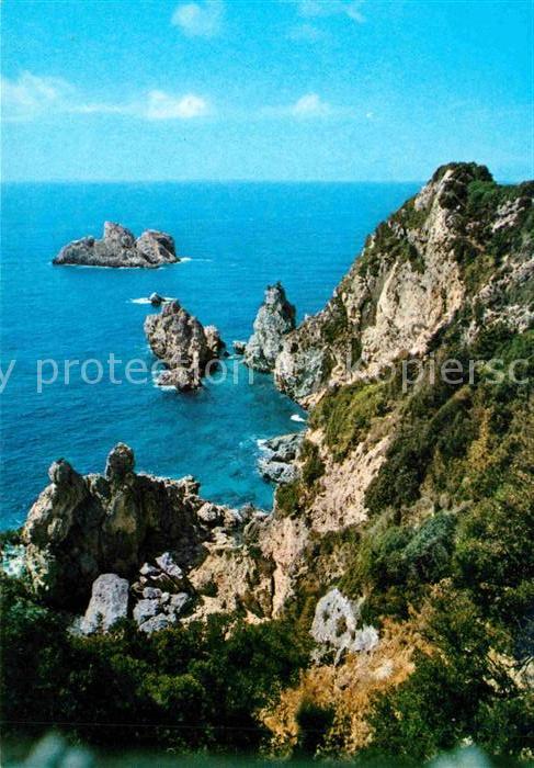 Paleocastritsa Korfu Panorama Steilküste