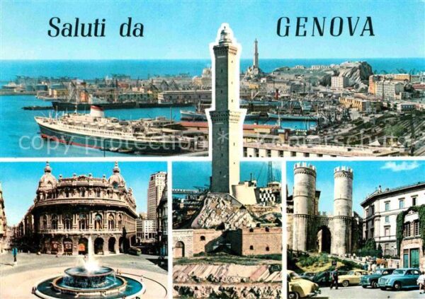 Genova Genua Liguria Porto Piazza de Ferrari Lanterna Torri