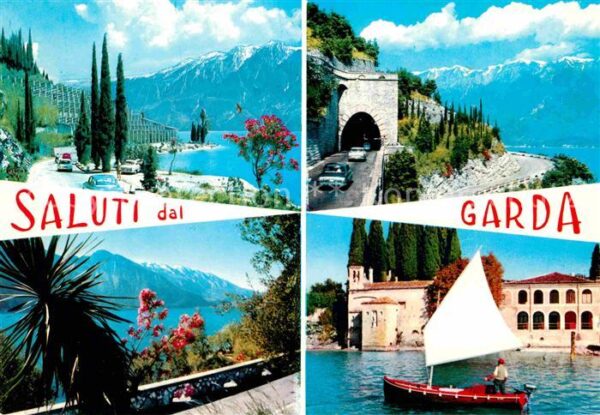 Garda Lago di Garda Panorama Gardasee Segeln Tunnel Alpen
