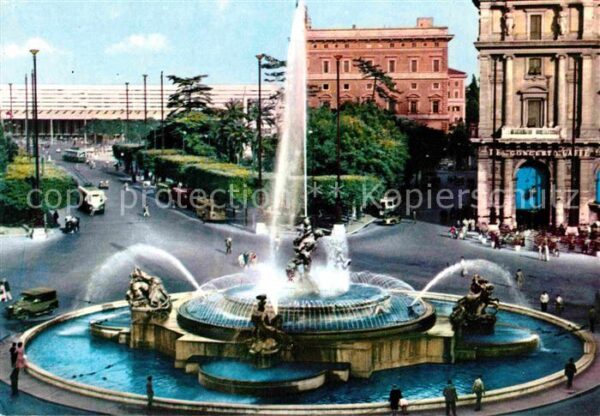 Roma Rom Piazza Esedra Platz Brunnen