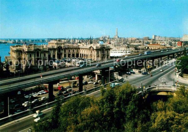 Genova Genua Liguria Stazione Marittima e Sopraelevata